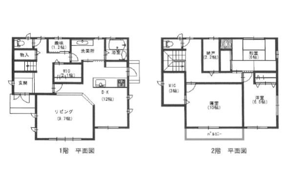 海南市小野田(つつじケ丘)　中古戸建の間取り