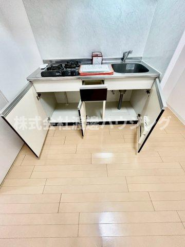 ニッケノーブルハイツ江坂のキッチン|キッチン下収納