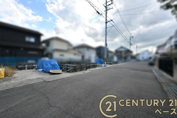リーブルガーデン阪手 ３号棟 ／新築一戸建の前面道路含む現地写真|■現地撮影写真■緑豊かな気持ちの良い住環境！