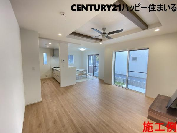 豊田市志賀町高洞　全2棟・1号棟の居間・リビング|施工例