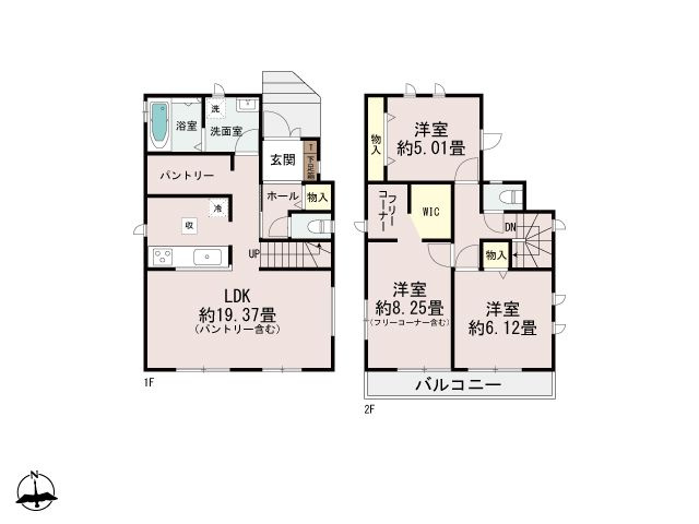福岡市南区井尻１丁目 　新築戸建【2号棟】の間取り