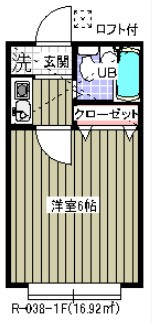 ローズアパート38番館　R-038の間取り