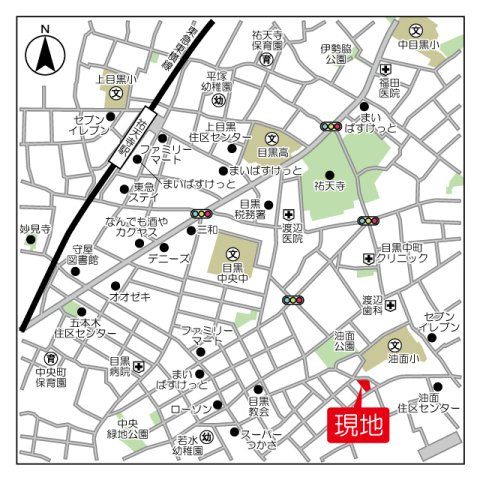 アジュールテラス目黒祐天寺の地図