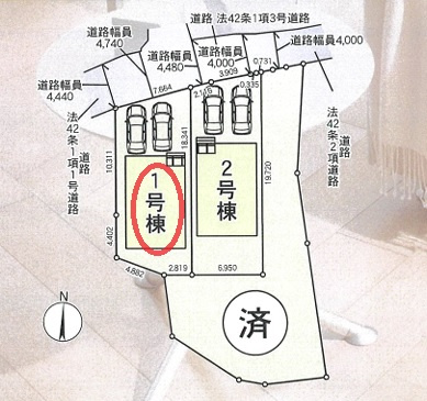 【区画図】 | クレイドルガーデン東大阪市六万寺町第２ | 区画図
