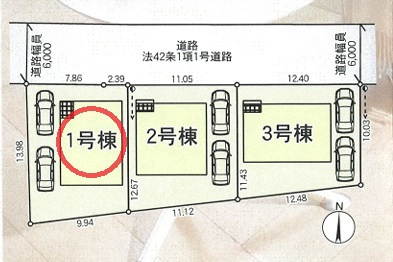 【区画図】 | クレイドルガーデン川西町結崎第１８ | 区画図