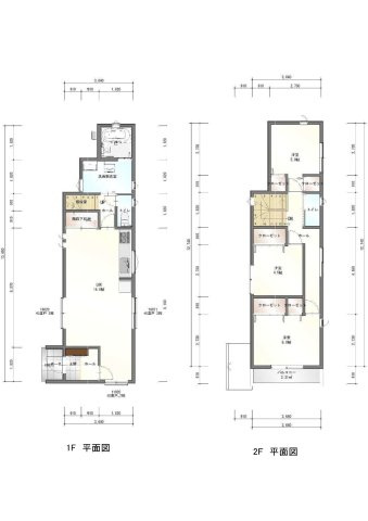 生駒郡斑鳩町龍田3丁目土地2号地(建築条件付)の土地図＋建物プラン例