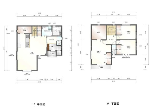 生駒郡斑鳩町龍田3丁目土地2号地(建築条件付)の土地図＋建物プラン例
