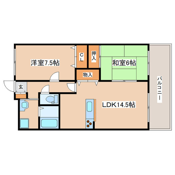 フルール滝野の間取り