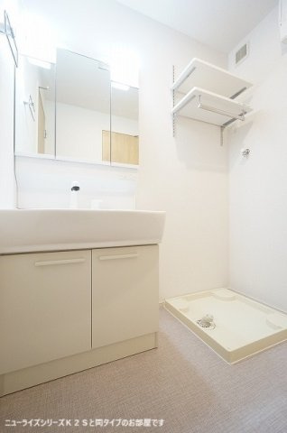 クレールカーサの洗面所|脱衣スペースもあります