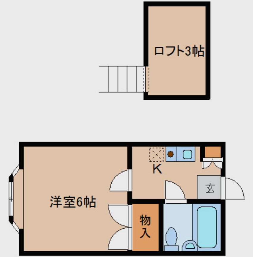 【奈良県】大和高田市　1棟売りアパート　利回り10.88％の間取り