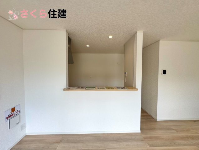 クレイドルガーデン　宇都宮市川田町第6　８号棟のキッチン|家族の会話が弾み、お料理の間も子どもに目配りが出来る対面式カウンターキッチン♪
