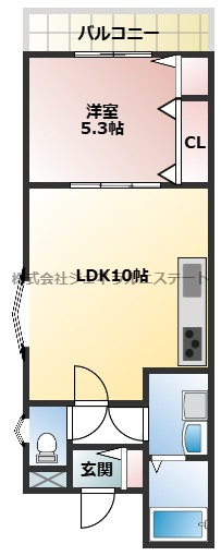 クリエオーレ三ツ島Ⅱの間取り