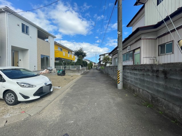 新築戸建・建売　柴田町船岡東1丁目　耐震・制震　船岡小・船岡中の前面道路含む現地写真
