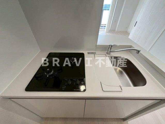 ソルテラスOSAKA緑橋クレアスト　BRAVI不動産のキッチン|【ソルテラスOSAKA緑橋クレアスト】お料理しやすいキッチンです