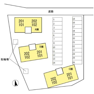 【区画図】 | メルベーユ C棟