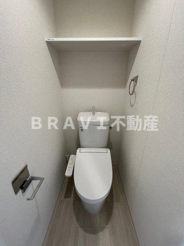 ソルテラスOSAKA緑橋クレアスト　BRAVI不動産のトイレ|【ソルテラスOSAKA緑橋クレアスト】シンプルで使いやすいトイレです