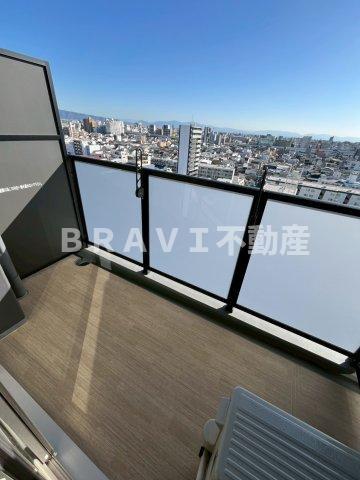 ソルテラスOSAKA緑橋クレアスト　BRAVI不動産のバルコニー|【ソルテラスOSAKA緑橋クレアスト】落ち着いた時間を過ごせるバルコニーです