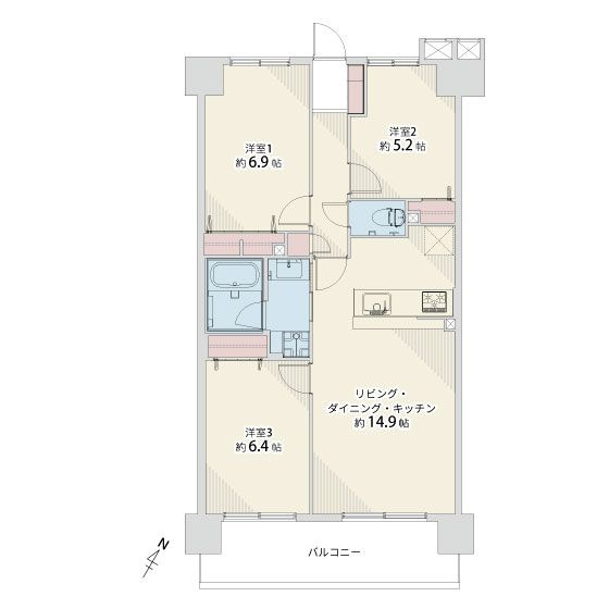 【間取り】 | アンピール空港西☆仲介手数料無料☆