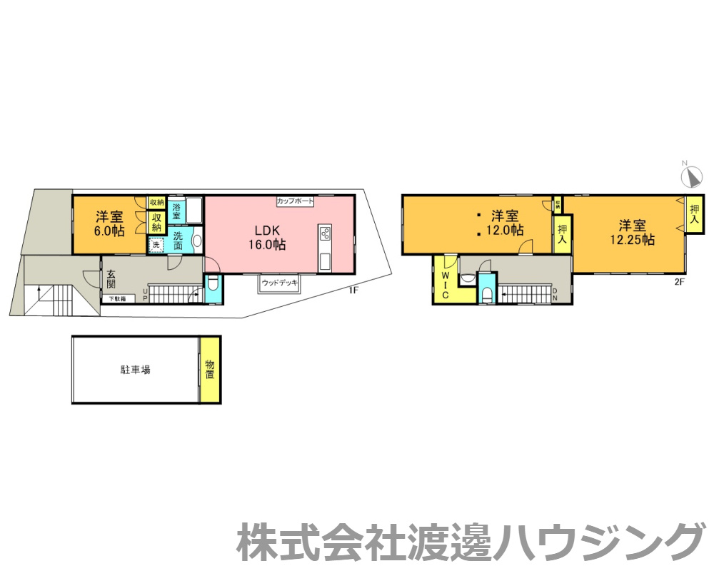 粟生間谷東一戸建の間取り