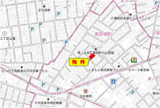 よかタウン／東区東京塚町１期／１号棟の地図
