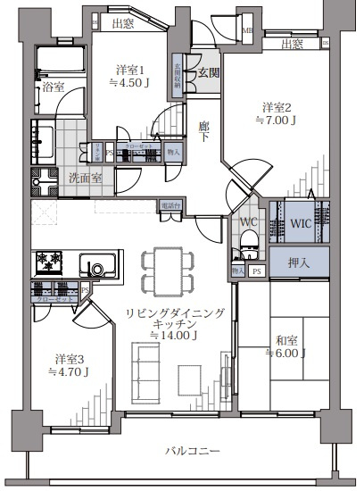 【間取り】 | アーサー吉塚ビアンナ☆仲介手数料無料☆