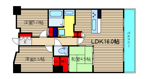 CITY SPIRE難波グレイスの間取り
