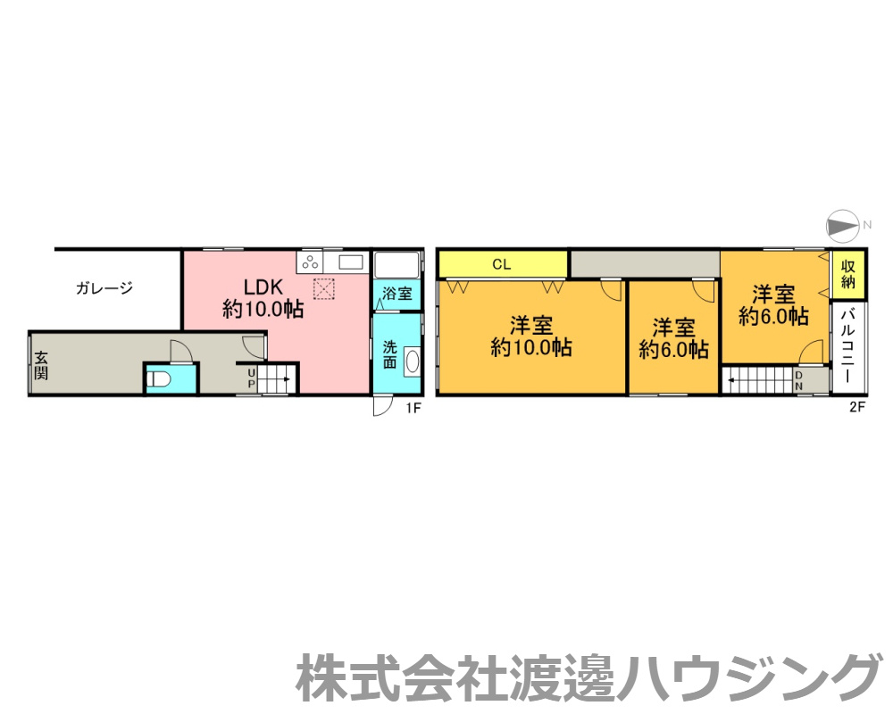 大蓮北2丁目一戸建の間取り