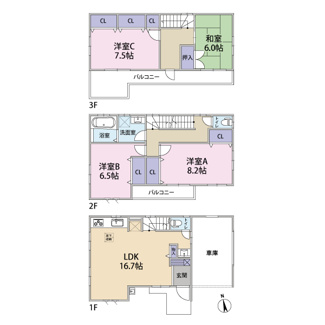 【間取り】 | 川口市芝富士１丁目　中古戸建 | 4LDK　 建物面積１１４．２６平米の大型物件です。
