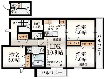 牟礼アパートメントの間取り