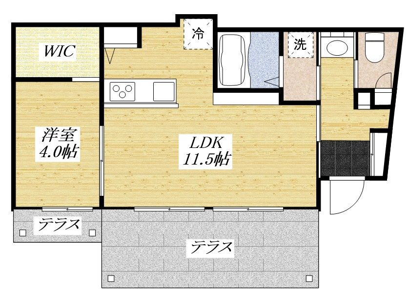 美堀町河村貸家の間取り