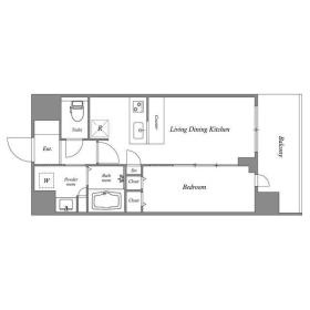 スプランディッド難波キャトルの間取り