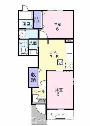 メゾン・アルカンシエルＡの間取り