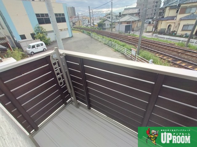 古知野町杉山貸家　B棟のバルコニー