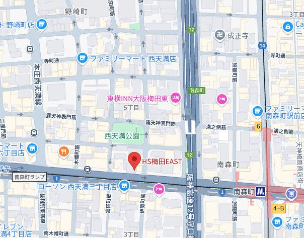 HS梅田EASTの地図