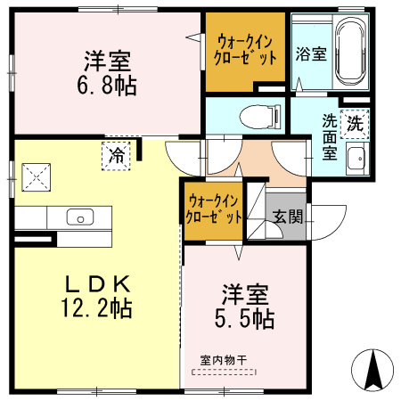 【間取り】 | Sirius　B棟