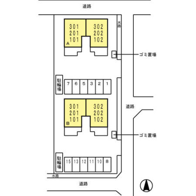 【区画図】 | Sirius　B棟