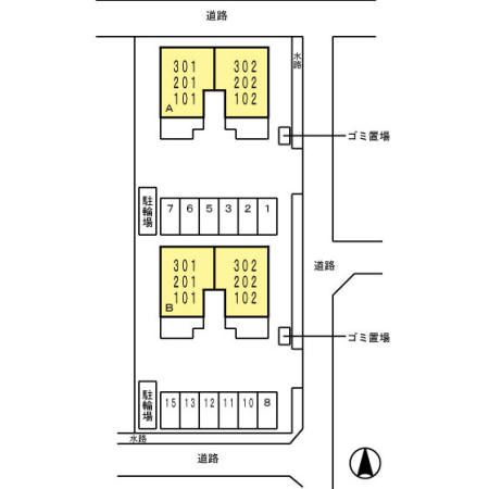 【区画図】 | Sirius　B棟