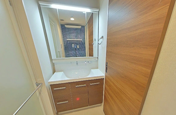 熊本市中央区大江６丁目の賃貸マンションの独立洗面台