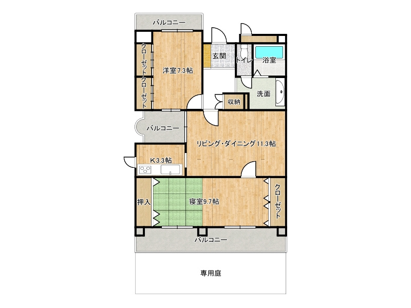 クリーンピア山電白浜の宮の間取り