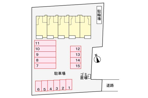 アメニティーの駐車場
