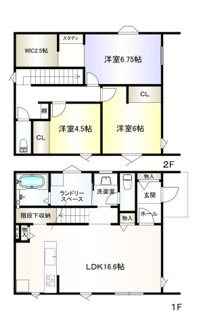 【土地図】 | 前橋市江木町モデルハウス物件　＃北欧風　＃FIKA　＃16 | 並列カースペースは3台確保。