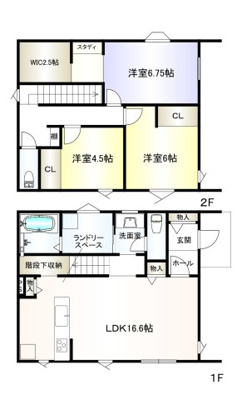【土地図】 | 前橋市江木町モデルハウス物件　＃北欧風　＃FIKA　＃16 | 並列カースペースは3台確保。