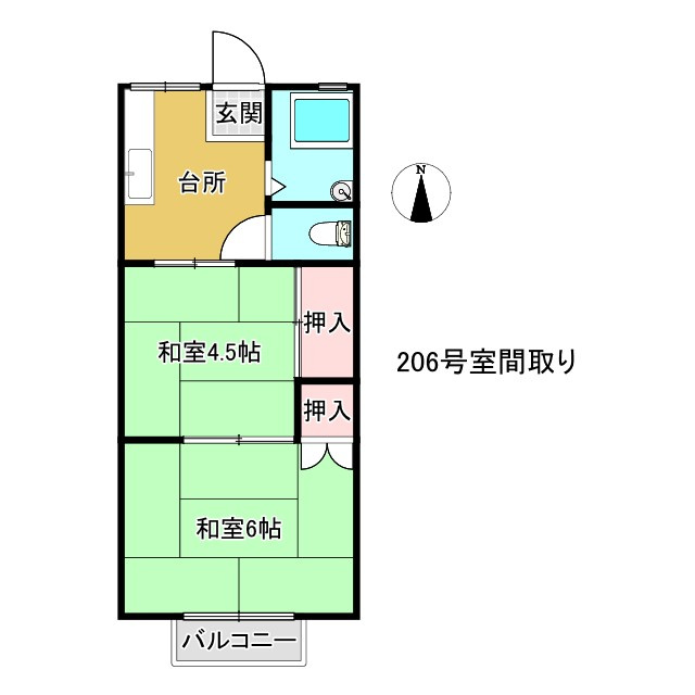 稲垣ハイツNO.3の間取り