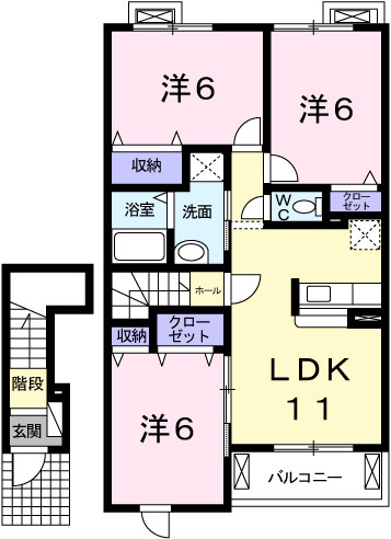 オアシス上ノ茶屋の間取り