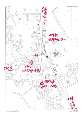 苫田郡鏡野町上斎原　売土地７０坪の地図