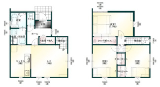 【間取り】 | 鹿角市花輪字扇ノ間・分譲地　U区画　☆くらしあ☆　月々56,683円～
