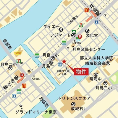 【地図】 | LUMICITY月島(ルミシテイ月島)