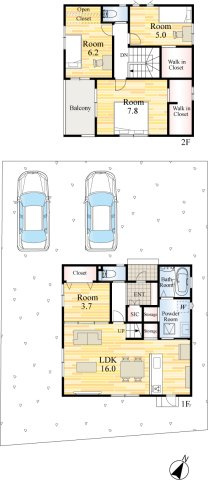 SUN COURTーサンコート－小倉南区中曽根6丁目【小倉南区　新築戸建て】の間取り|SUN COURTーサンコート－小倉南区中曽根6丁目【小倉南区　新築戸建て】