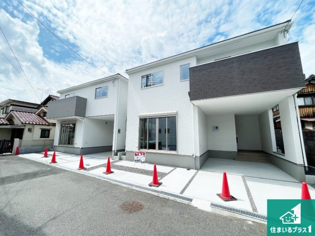 大津市錦織　第1期　新築一戸建ての外観|安心の10年保証！外観を美しく保ち、雨水で汚れを落とします！気になることがありましたら、お気軽にお問い合わせください！