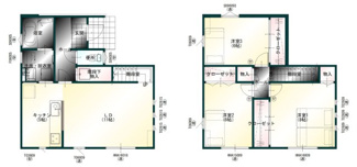 【間取り】 | 鹿角市花輪字扇ノ間・分譲地　V区画　☆くらしあ☆　月々59,569円～